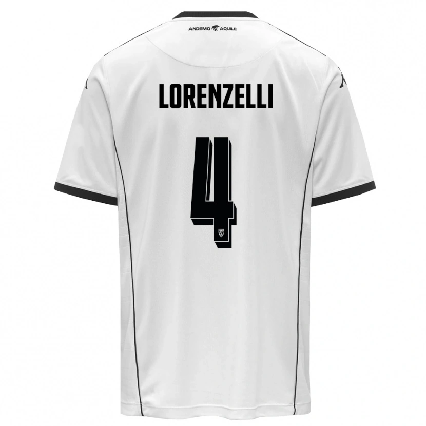Danxen Dames Emanuele Lorenzelli #4 Wit Zwart Thuisshirt Thuistenue 2025/26 T-Shirt België