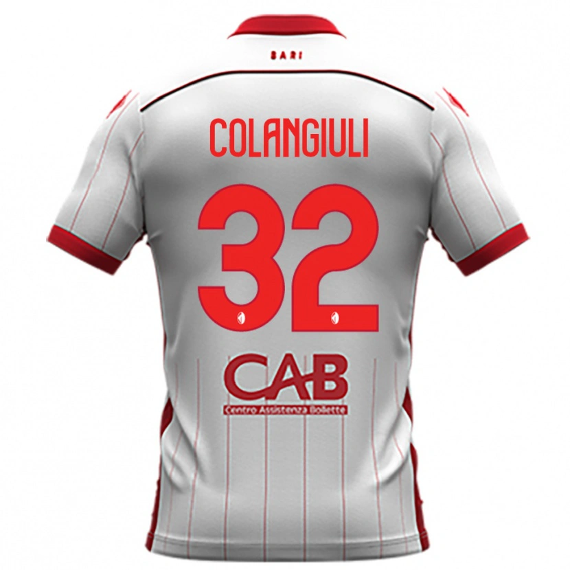 Danxen Dames Vincenzo Colangiuli #32 Wit Rood Thuisshirt Thuistenue 2025/26 T-Shirt België