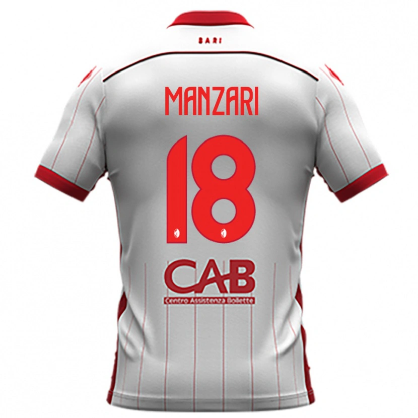 Danxen Dames Giacomo Manzari #18 Wit Rood Thuisshirt Thuistenue 2025/26 T-Shirt België
