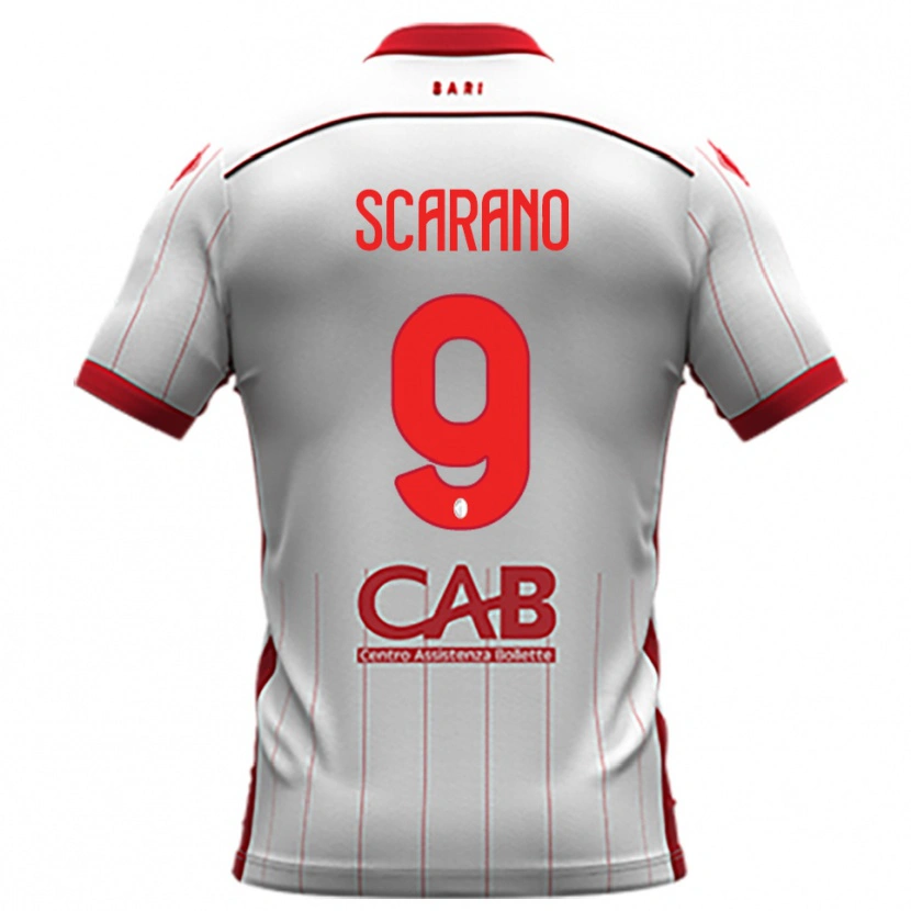 Danxen Dames Giuseppe Scarano #9 Wit Rood Thuisshirt Thuistenue 2025/26 T-Shirt België