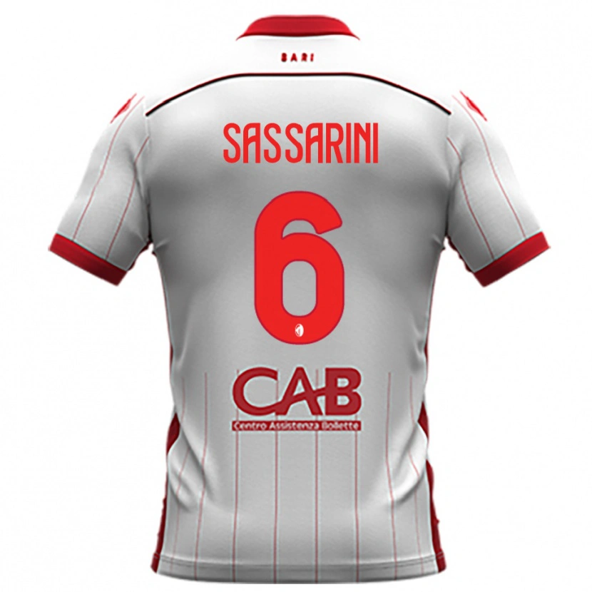 Danxen Dames Luca Sassarini #6 Wit Rood Thuisshirt Thuistenue 2025/26 T-Shirt België