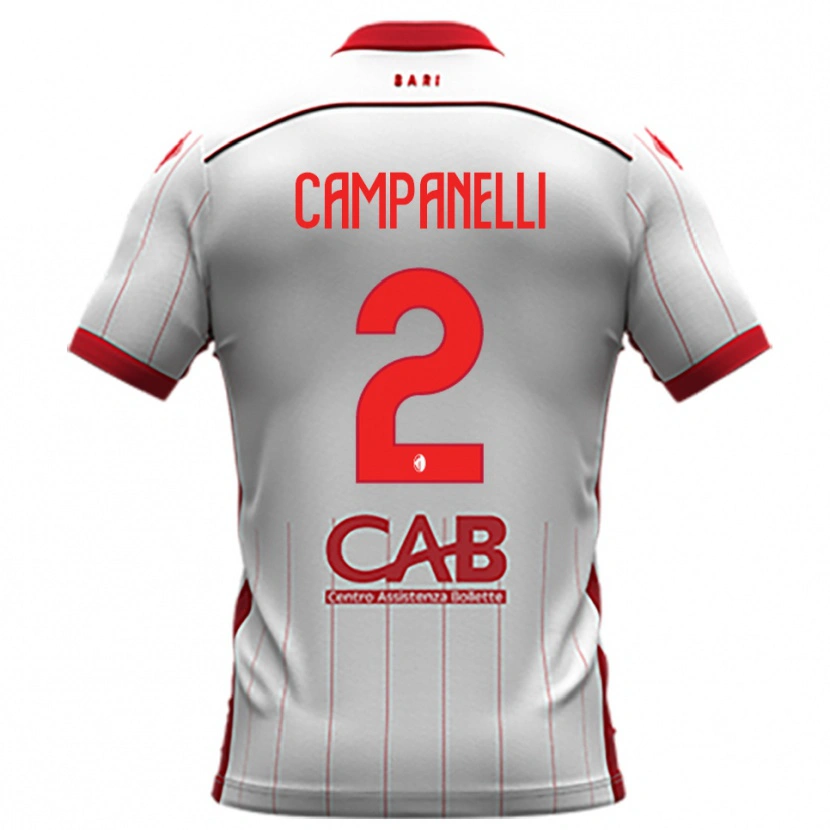 Danxen Dames Alessio Campanelli #2 Wit Rood Thuisshirt Thuistenue 2025/26 T-Shirt België