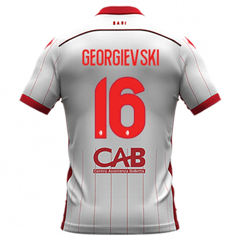 Danxen Dames Toma Georgievski #16 Wit Rood Thuisshirt Thuistenue 2025/26 T-Shirt België