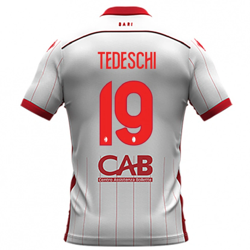 Danxen Dames Francesco Tedeschi #19 Wit Rood Thuisshirt Thuistenue 2025/26 T-Shirt België