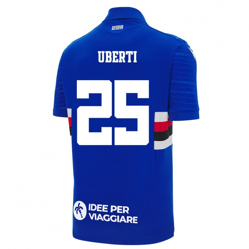 Danxen Dames Nicolò Uberti #25 Blauw Wit Thuisshirt Thuistenue 2025/26 T-Shirt België