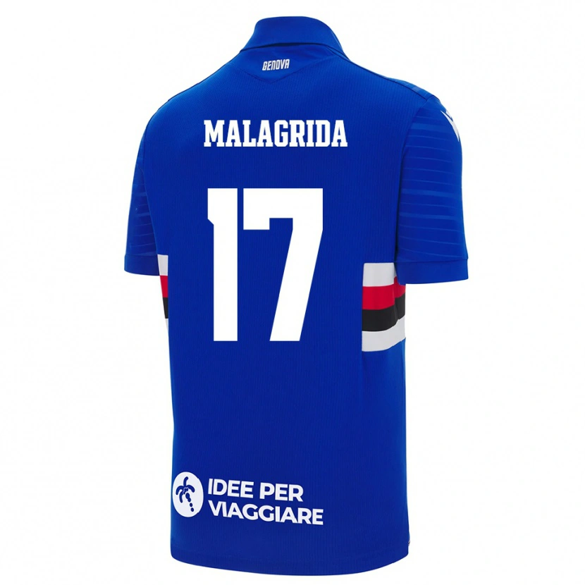 Danxen Dames Lorenzo Malagrida #17 Blauw Wit Thuisshirt Thuistenue 2025/26 T-Shirt België