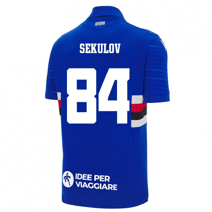 Danxen Dames Nikola Sekulov #84 Blauw Wit Thuisshirt Thuistenue 2025/26 T-Shirt België