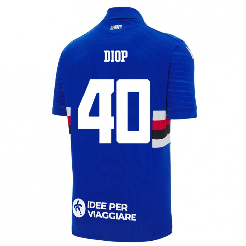 Danxen Dames Karim Diop #40 Blauw Wit Thuisshirt Thuistenue 2025/26 T-Shirt België