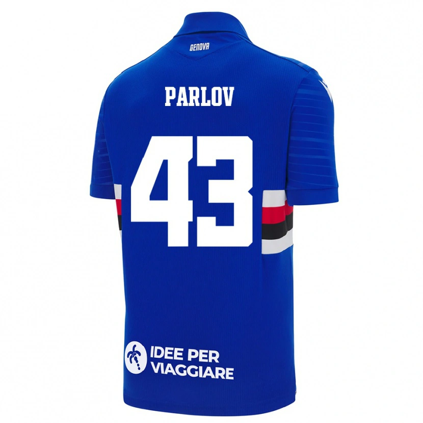Danxen Dames Benjamin Parlov #43 Blauw Wit Thuisshirt Thuistenue 2025/26 T-Shirt België