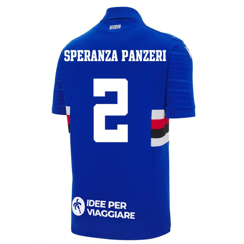 Danxen Dames Vanessa Speranza Panzeri #2 Blauw Wit Thuisshirt Thuistenue 2025/26 T-Shirt België