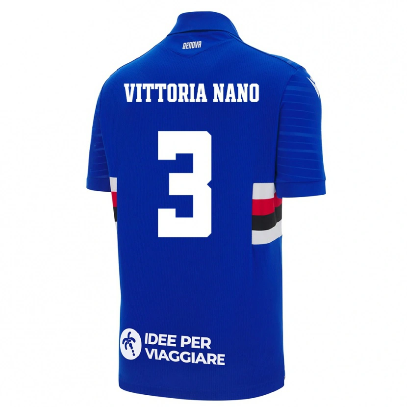 Danxen Dames Maria Vittoria Nano #3 Blauw Wit Thuisshirt Thuistenue 2025/26 T-Shirt België