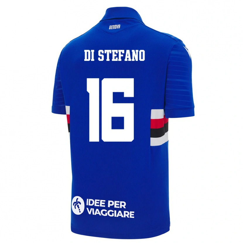 Danxen Dames Lorenzo Di Stefano #16 Blauw Wit Thuisshirt Thuistenue 2025/26 T-Shirt België