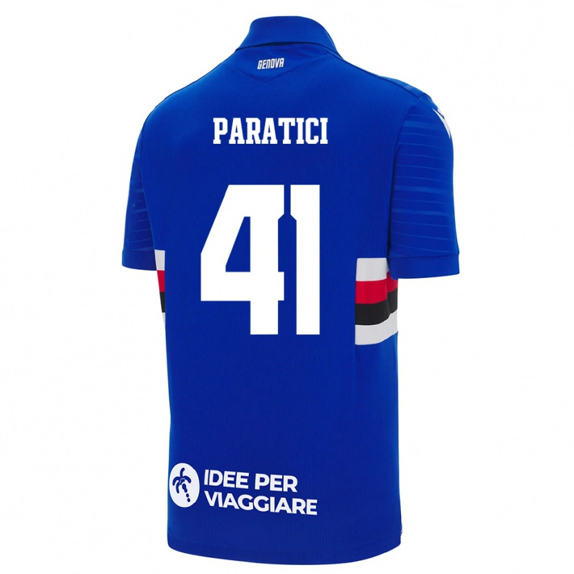 Danxen Dames Lorenzo Paratici #41 Blauw Wit Thuisshirt Thuistenue 2025/26 T-Shirt België