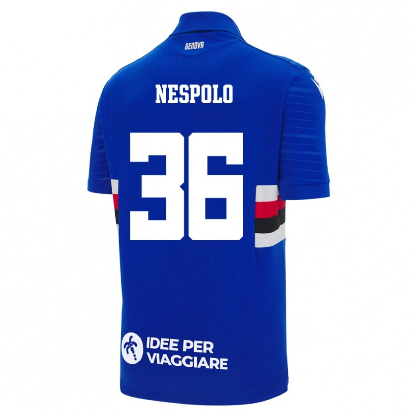 Danxen Dames Sabrina Nespolo #36 Blauw Wit Thuisshirt Thuistenue 2025/26 T-Shirt België