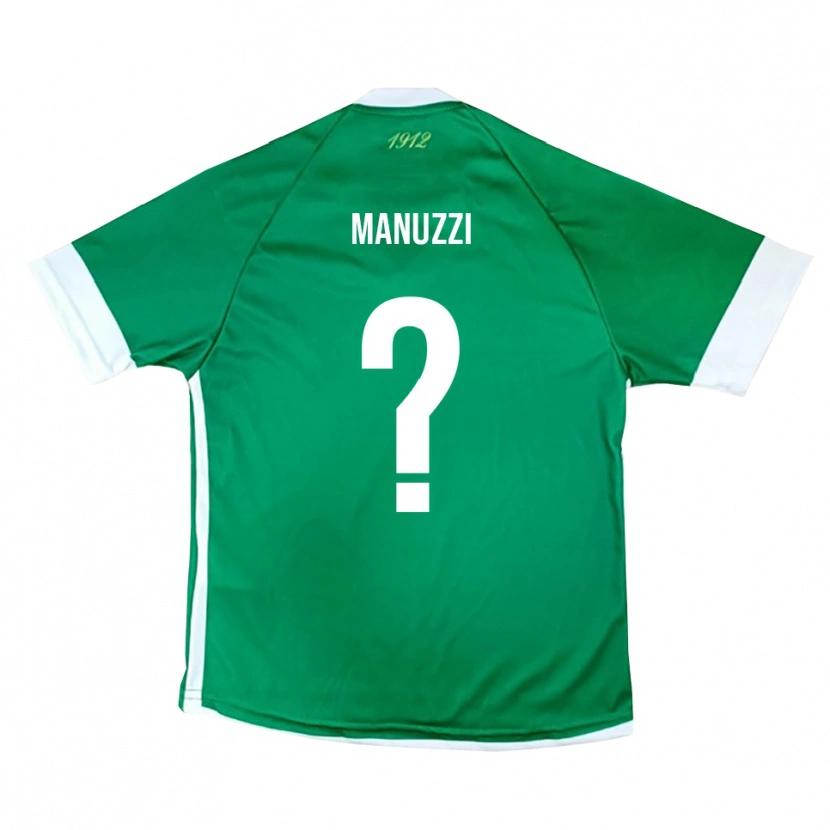 Danxen Dames Davide Manuzzi #0 Groen Wit Thuisshirt Thuistenue 2025/26 T-Shirt België