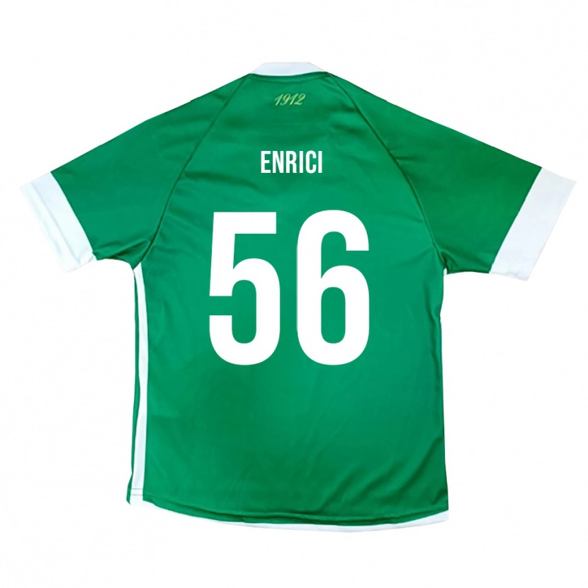 Danxen Dames Patrick Enrici #56 Groen Wit Thuisshirt Thuistenue 2025/26 T-Shirt België