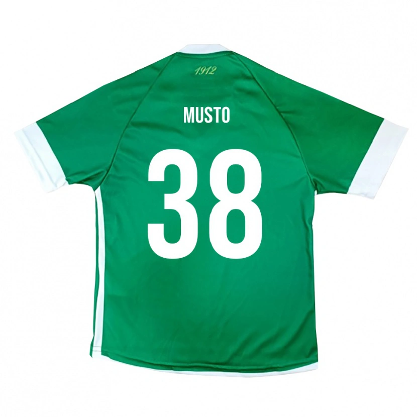 Danxen Dames Mattia Musto #38 Groen Wit Thuisshirt Thuistenue 2025/26 T-Shirt België