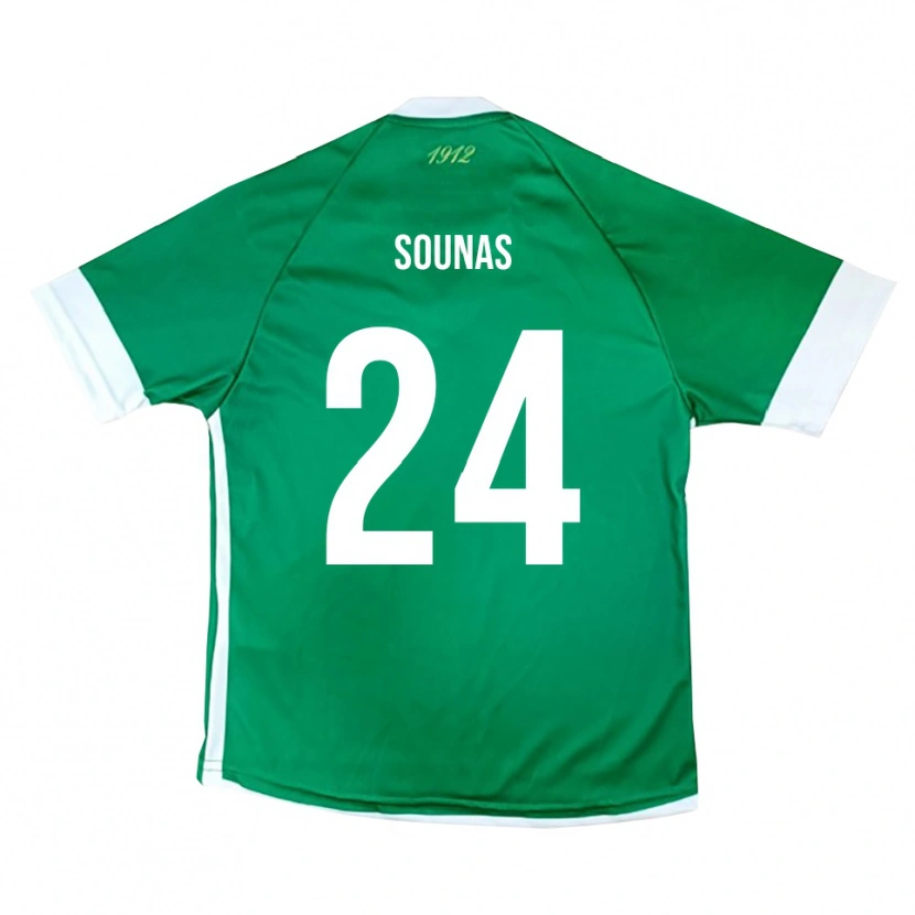 Danxen Dames Dimitrios Sounas #24 Groen Wit Thuisshirt Thuistenue 2025/26 T-Shirt België