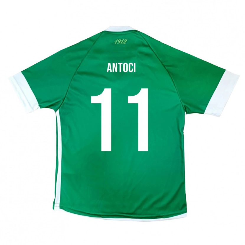 Danxen Dames Matteo Antoci #11 Groen Wit Thuisshirt Thuistenue 2025/26 T-Shirt België