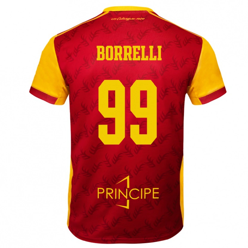 Danxen Dames Edoardo Borrelli #99 Geel Rood Thuisshirt Thuistenue 2025/26 T-Shirt België