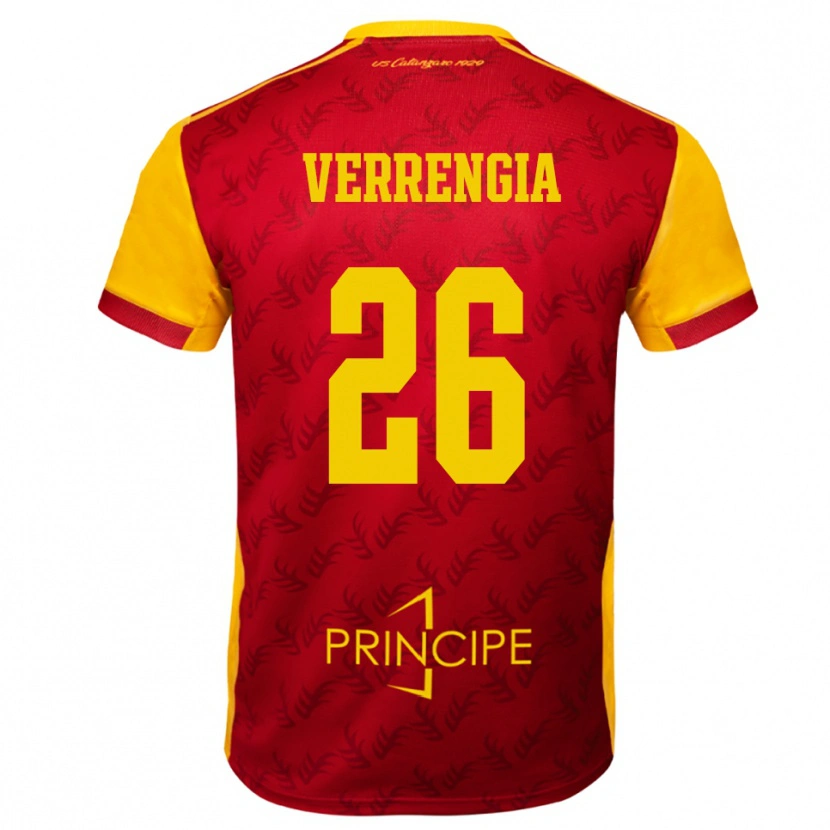 Danxen Dames Bruno Verrengia #26 Geel Rood Thuisshirt Thuistenue 2025/26 T-Shirt België