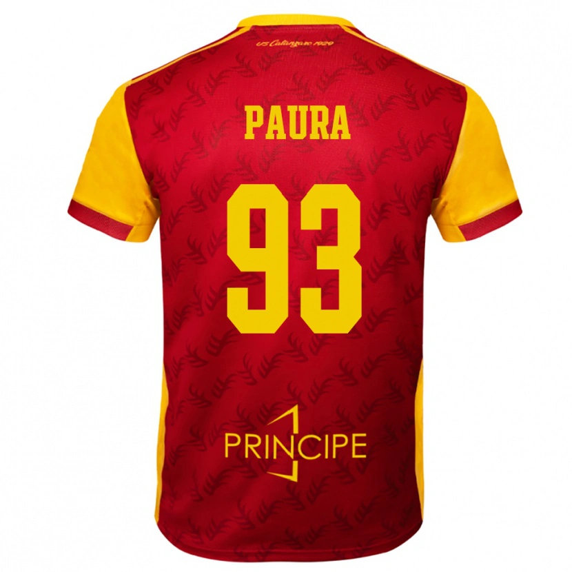 Danxen Dames Mario Paura #93 Geel Rood Thuisshirt Thuistenue 2025/26 T-Shirt België