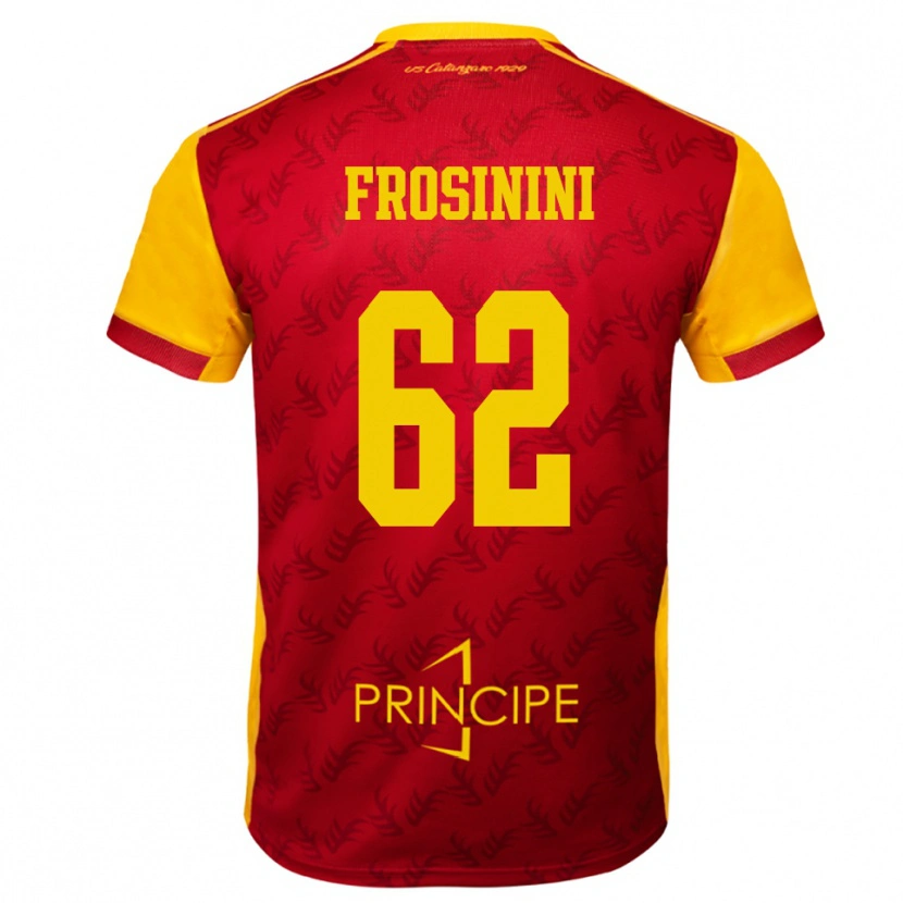 Danxen Dames Ruggero Frosinini #62 Geel Rood Thuisshirt Thuistenue 2025/26 T-Shirt België