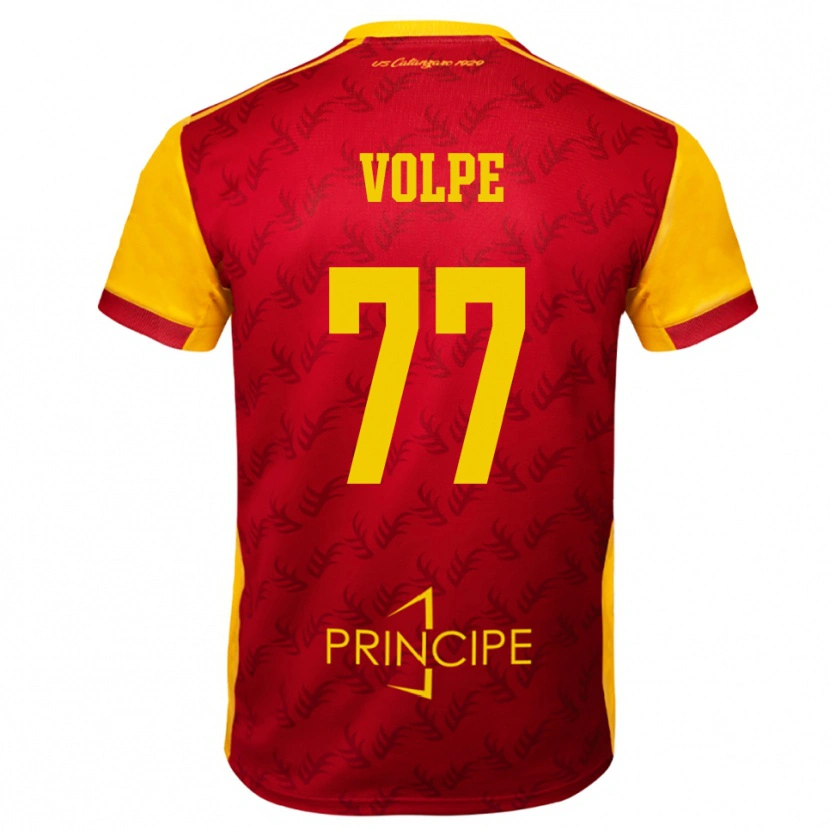 Danxen Dames Giovanni Volpe #77 Geel Rood Thuisshirt Thuistenue 2025/26 T-Shirt België