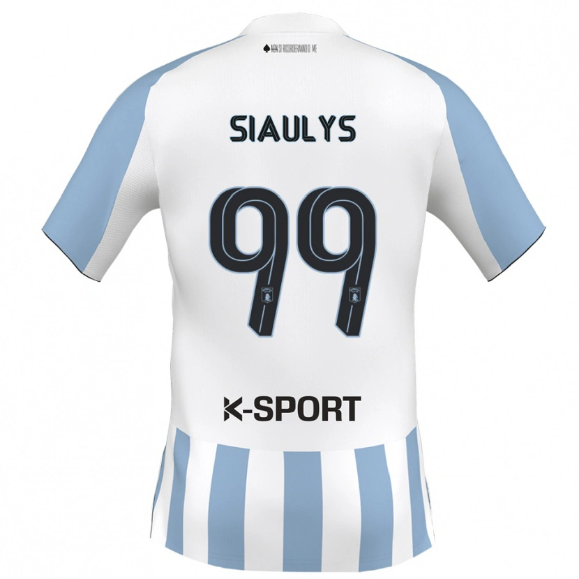 Danxen Dames Ovidijus Siaulys #99 Wit Hemelsblauw Thuisshirt Thuistenue 2025/26 T-Shirt België