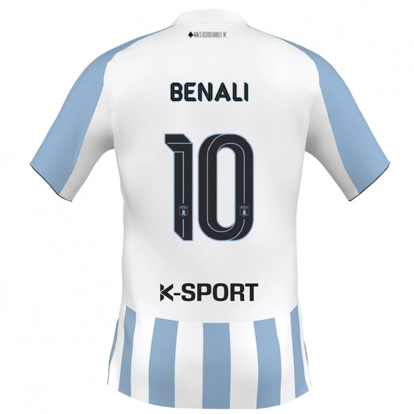 Danxen Dames Ahmad Benali #10 Wit Hemelsblauw Thuisshirt Thuistenue 2025/26 T-Shirt België
