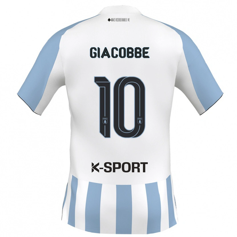 Danxen Dames Christian Giacobbe #10 Wit Hemelsblauw Thuisshirt Thuistenue 2025/26 T-Shirt België