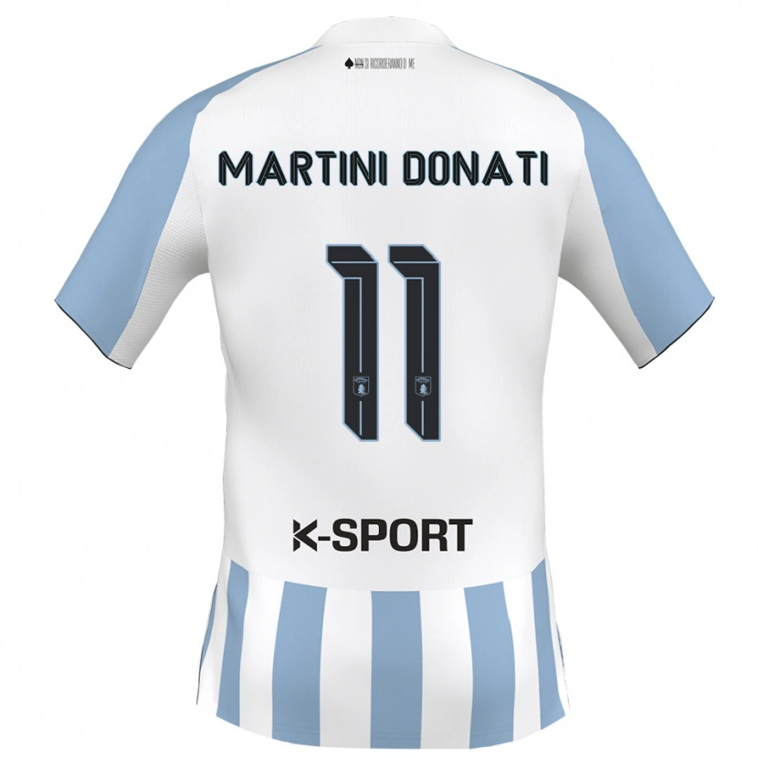 Danxen Dames Cesare Martini Donati #11 Wit Hemelsblauw Thuisshirt Thuistenue 2025/26 T-Shirt België