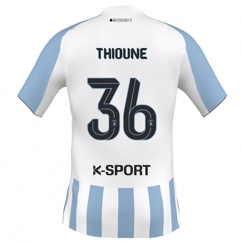 Danxen Dames Alioune Thioune #36 Wit Hemelsblauw Thuisshirt Thuistenue 2025/26 T-Shirt België
