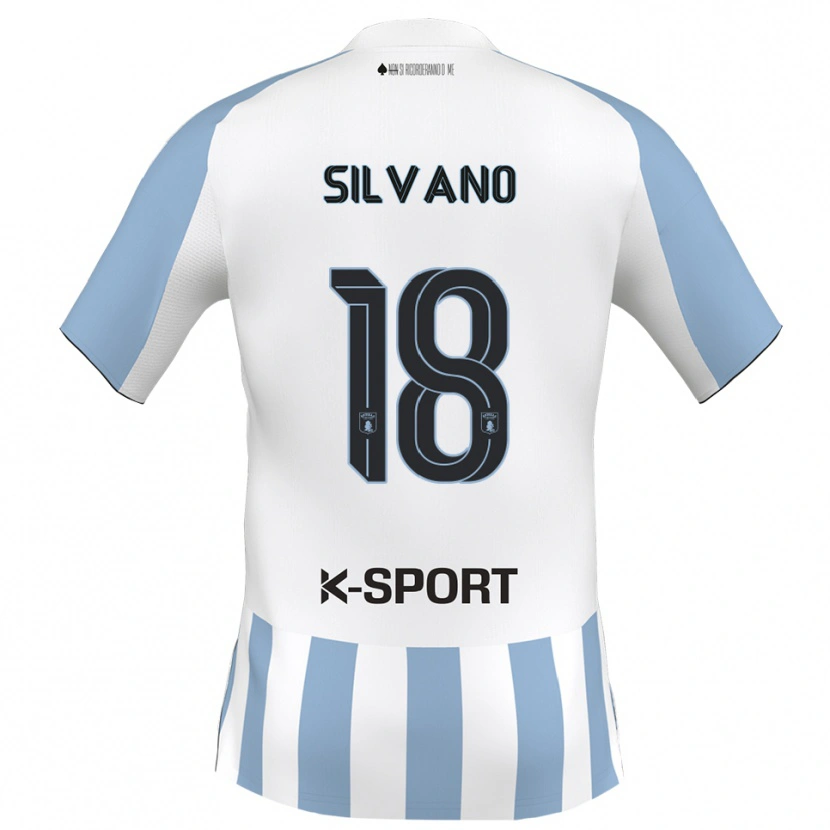 Danxen Dames Matteo Silvano #18 Wit Hemelsblauw Thuisshirt Thuistenue 2025/26 T-Shirt België