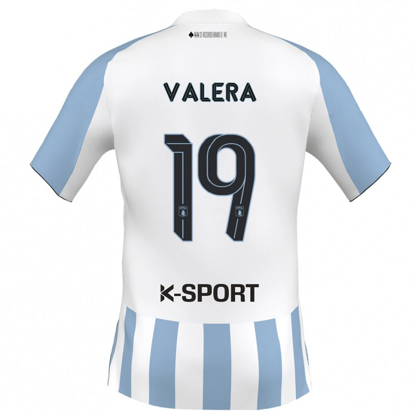 Danxen Dames Edgar Valera #19 Wit Hemelsblauw Thuisshirt Thuistenue 2025/26 T-Shirt België