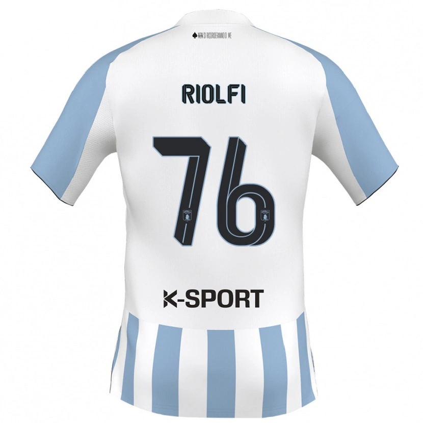 Danxen Dames Emanuele Riolfi #76 Wit Hemelsblauw Thuisshirt Thuistenue 2025/26 T-Shirt België