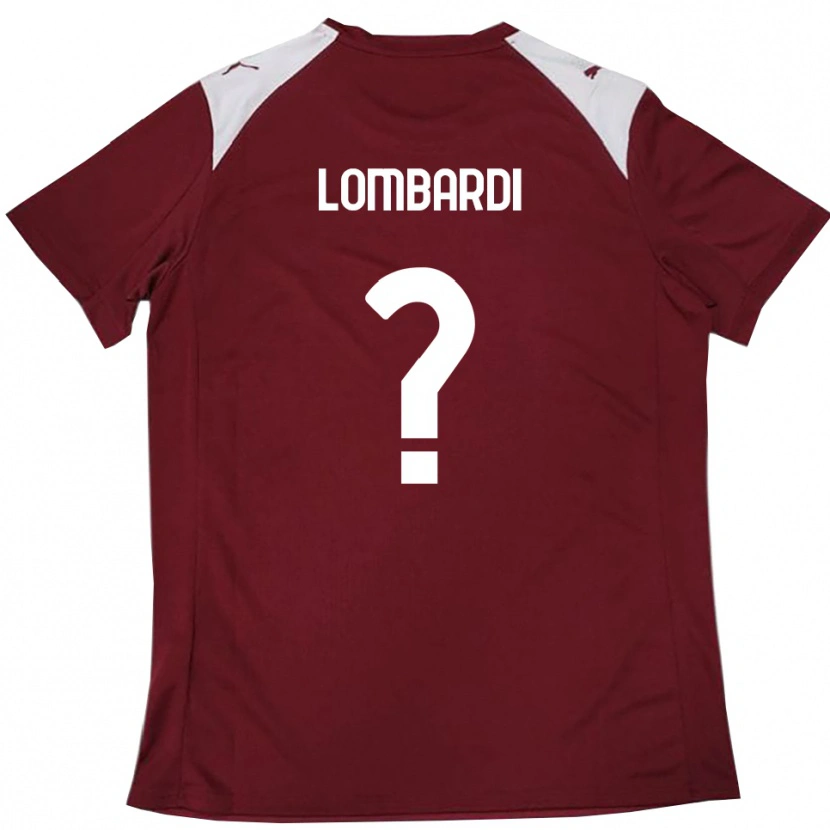 Danxen Dames Lorenzo Lombardi #0 Bourgondië Wit Thuisshirt Thuistenue 2025/26 T-Shirt België