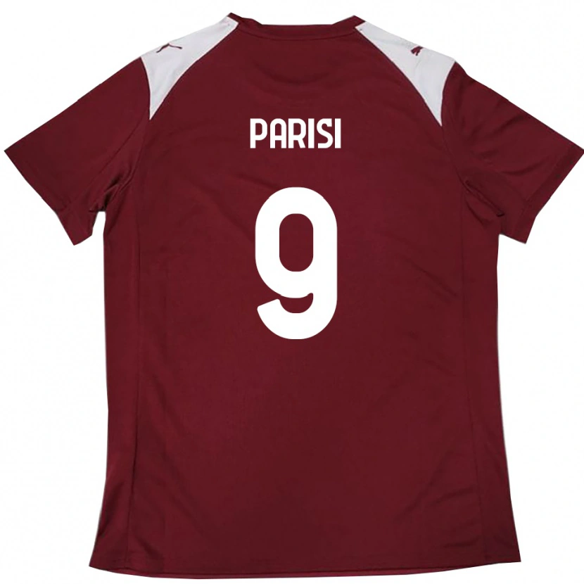 Danxen Dames Raffaele Parisi #9 Bourgondië Wit Thuisshirt Thuistenue 2025/26 T-Shirt België