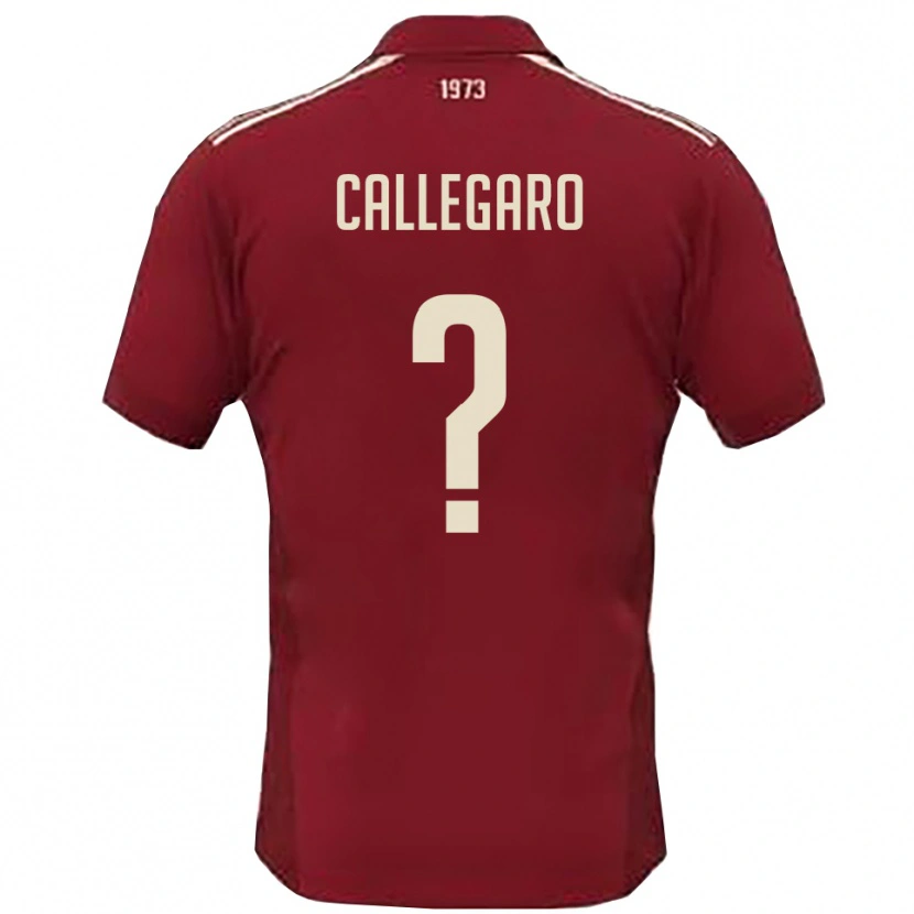 Danxen Dames Riccardo Callegaro #0 Bourgondië Wit Thuisshirt Thuistenue 2025/26 T-Shirt België