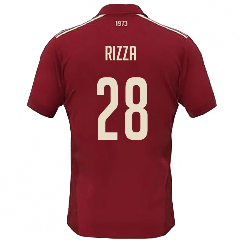 Danxen Dames Alessio Rizza #28 Bourgondië Wit Thuisshirt Thuistenue 2025/26 T-Shirt België
