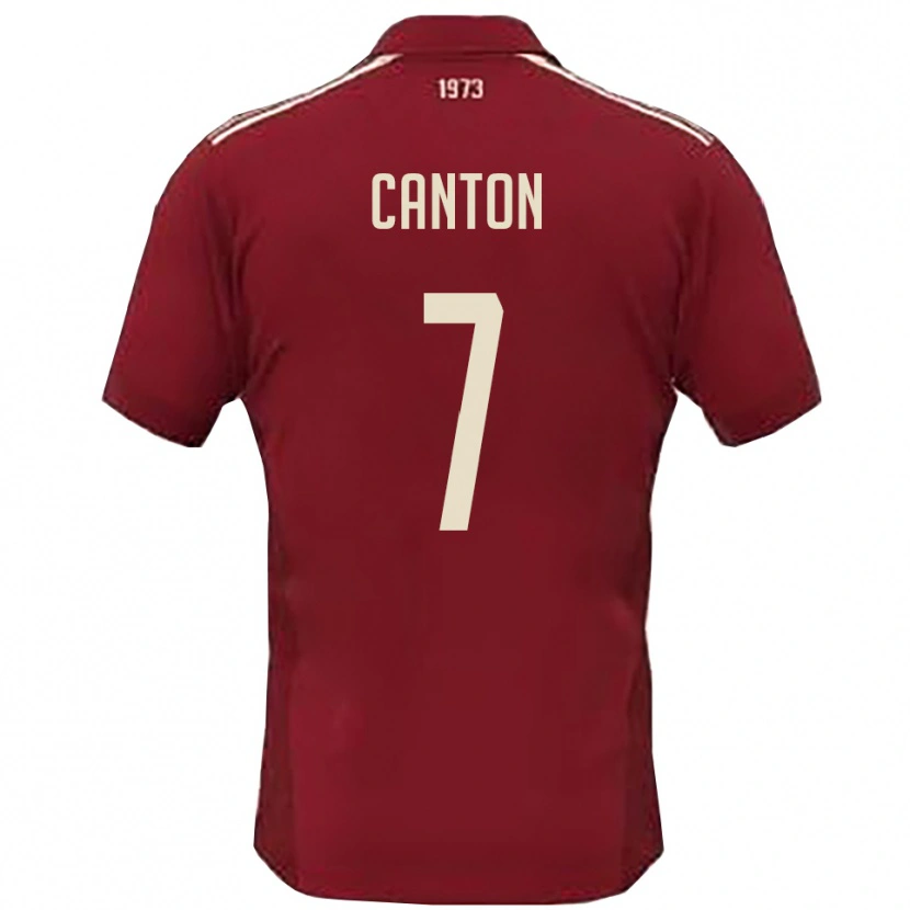 Danxen Dames Mattia Canton #7 Bourgondië Wit Thuisshirt Thuistenue 2025/26 T-Shirt België