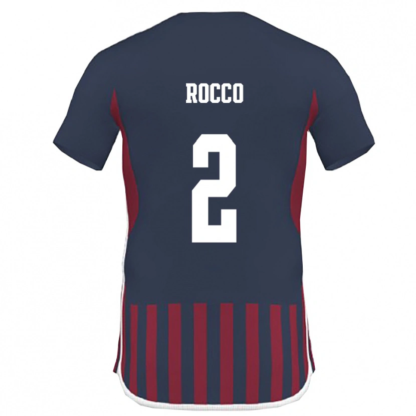Danxen Dames Antonio Rocco #2 Donkerblauw Rood Thuisshirt Thuistenue 2025/26 T-Shirt België
