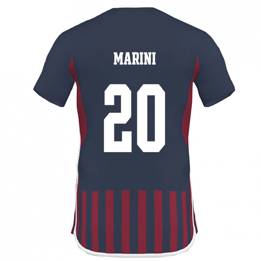 Danxen Dames Alfredo Marini #20 Donkerblauw Rood Thuisshirt Thuistenue 2025/26 T-Shirt België