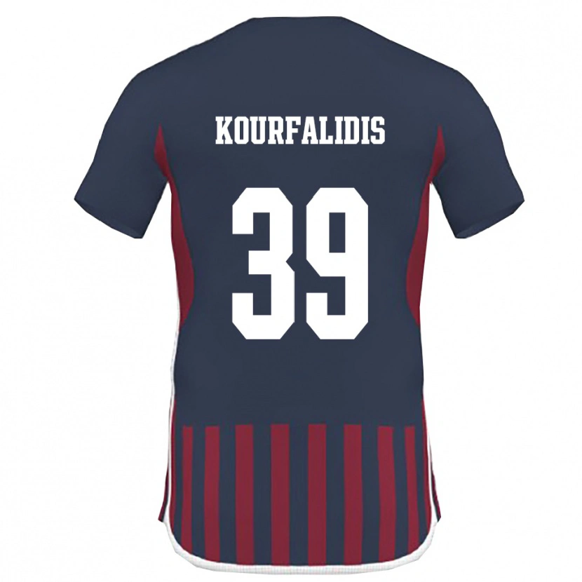 Danxen Dames Christos Kourfalidis #39 Donkerblauw Rood Thuisshirt Thuistenue 2025/26 T-Shirt België
