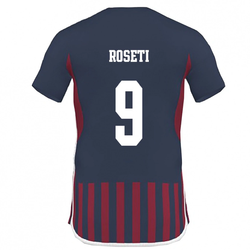 Danxen Dames Christian Roseti #9 Donkerblauw Rood Thuisshirt Thuistenue 2025/26 T-Shirt België
