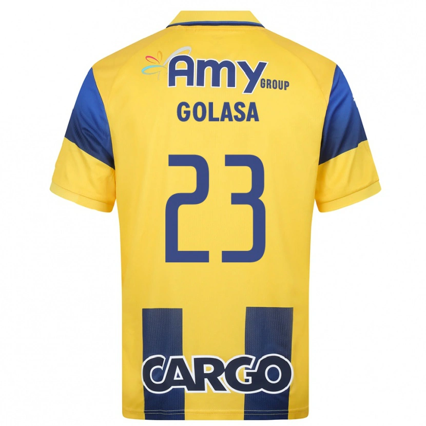 Danxen Dames Eyal Golasa #23 Geel Donkerblauw Thuisshirt Thuistenue 2025/26 T-Shirt België