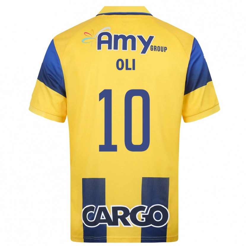 Danxen Dames Ido Oli #10 Geel Donkerblauw Thuisshirt Thuistenue 2025/26 T-Shirt België