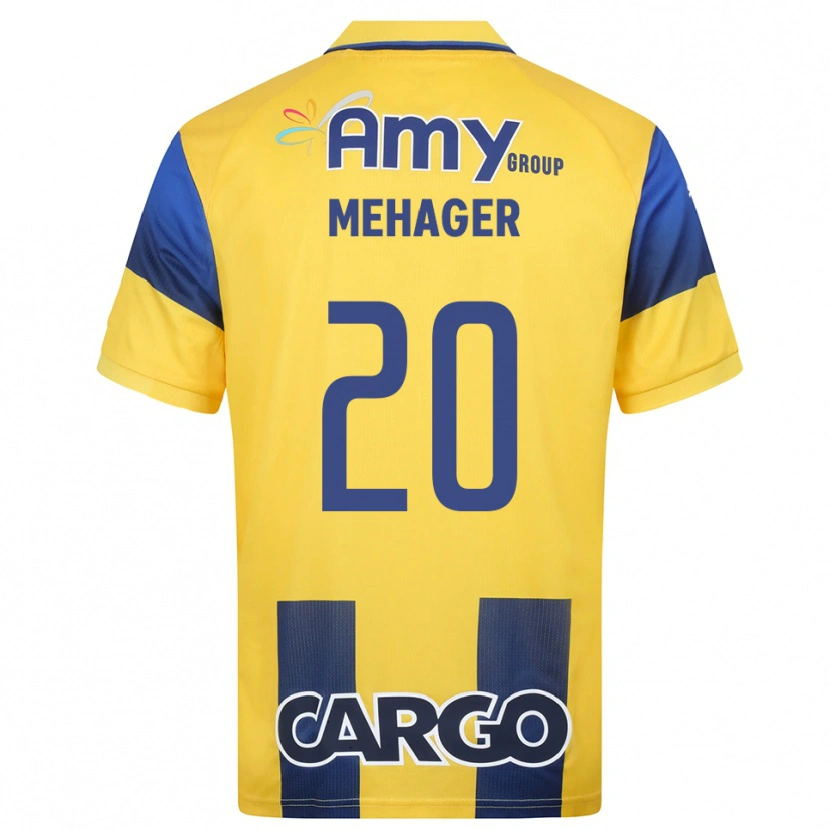 Danxen Dames Itay Mehager #20 Geel Donkerblauw Thuisshirt Thuistenue 2025/26 T-Shirt België