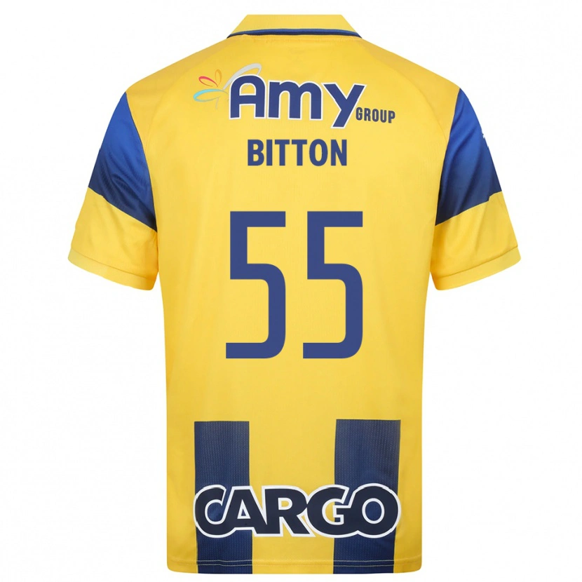 Danxen Dames Nir Bitton #55 Geel Donkerblauw Thuisshirt Thuistenue 2025/26 T-Shirt België