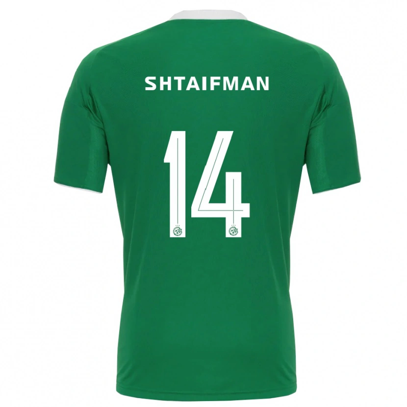 Danxen Dames Noam Shtaifman #14 Groen Wit Thuisshirt Thuistenue 2025/26 T-Shirt België